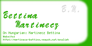 bettina martinecz business card